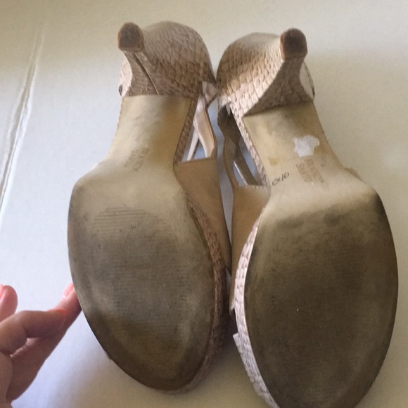 franco sarto lorelia snake embossed sandal